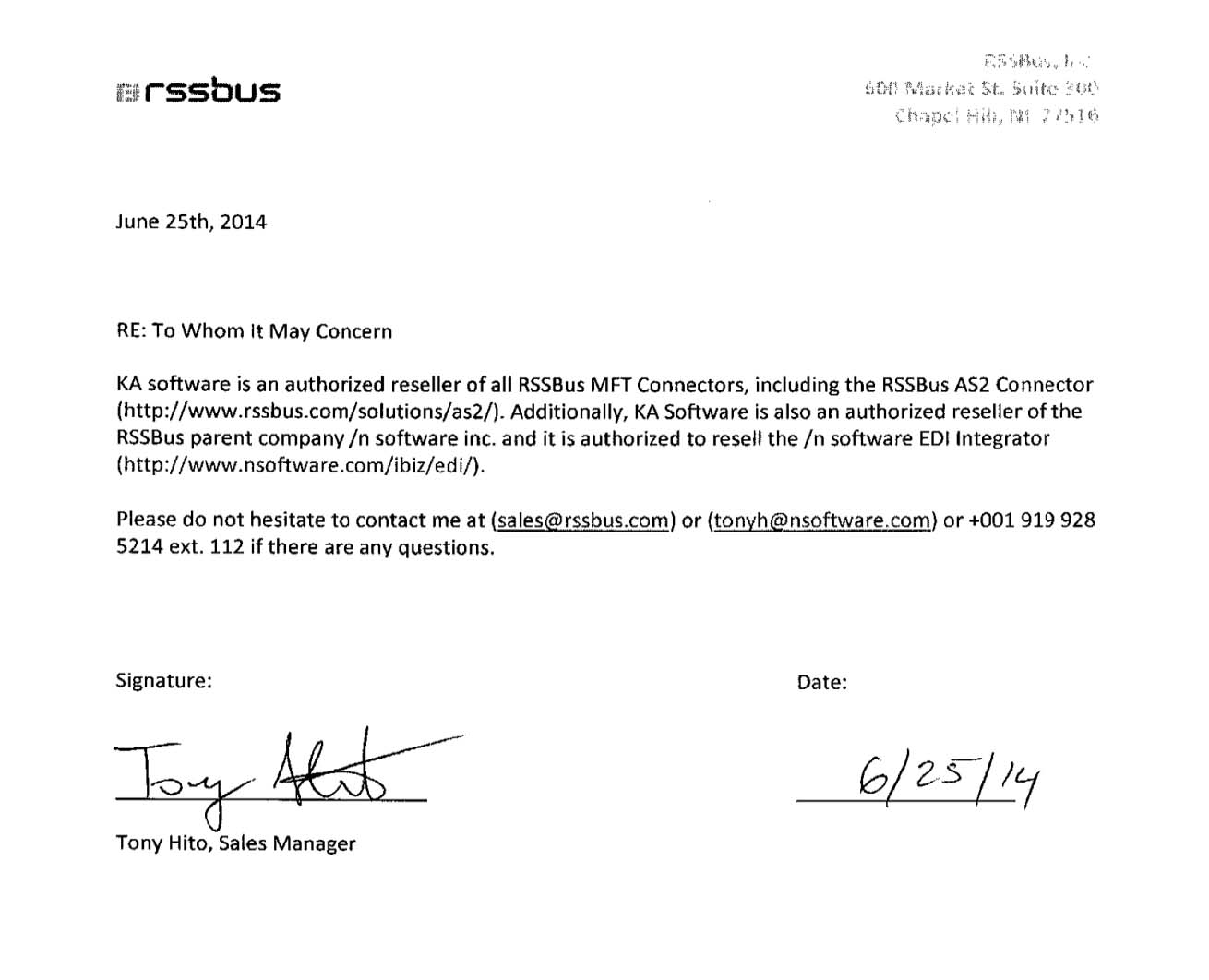 RSSBus Certification